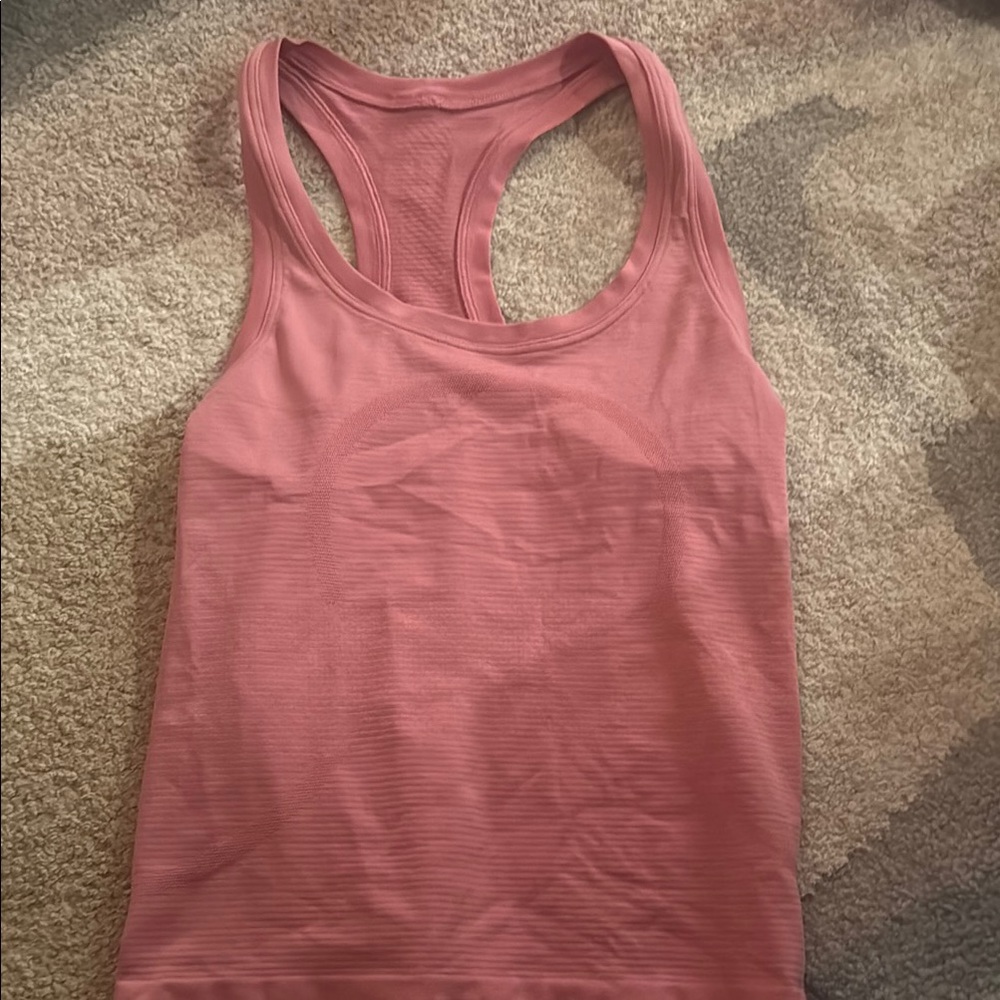 Women's Pink Lululemon Racerback Tank Top